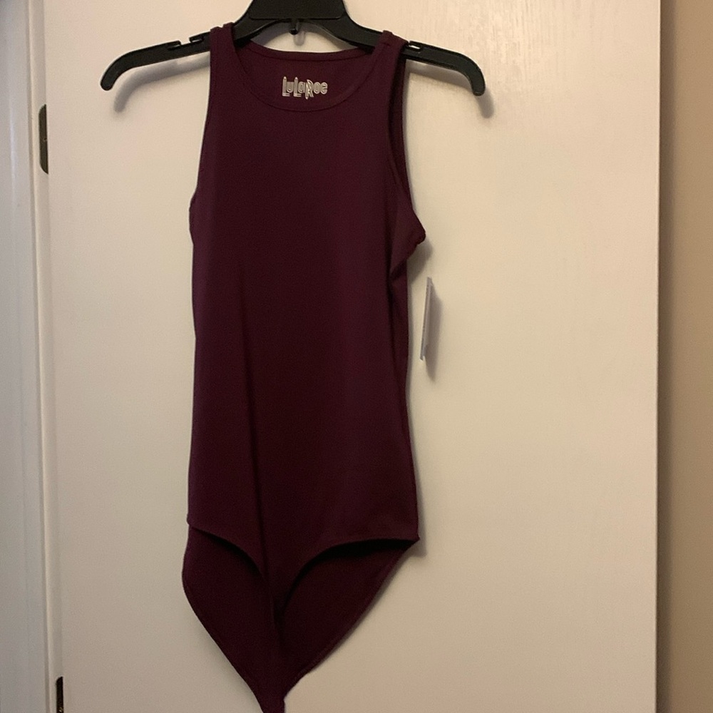 Lularoe Hope Bodysuit- Size XS, dark purple (new with tags)